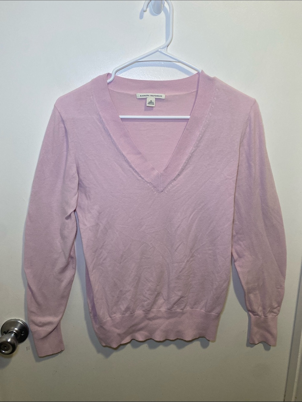 Banana Republic Light Lavender V-Neck Sweater
